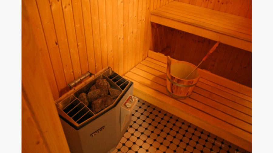 Inredning i föreningens bastu